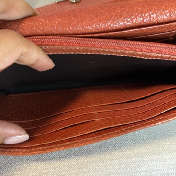 EUC Tan and Coral Gucci Long Canvas Wallet - Picture 14 of 16